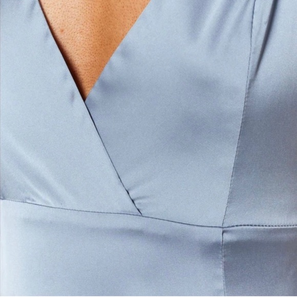 Beginning Boutique Blue Satin Dress - Picture 5 of 9